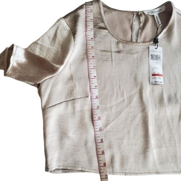 BCBGeneration womens Metallic Crop Top Size Medium nwt fair condition see pics - Picture 5 of 13